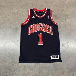Chicago Bulls Derrick Rose #1 Adidas NBA Jersey Black Men's M